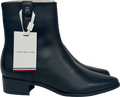 Tommy Hilfiger Black Leather Pointed Toe Ankle Boots UK 3 EU 36 👠 - Reliked