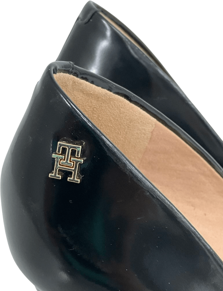 Tommy Hilfiger Black Leather Stiletto Court High Heels UK 3.5 EU 36.5 👠 - Reliked