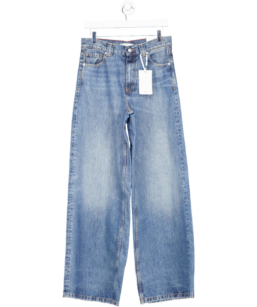 Tommy Hilfiger Mid Blue 70s High Rise Wide Leg Jeans L32 W28 - Reliked
