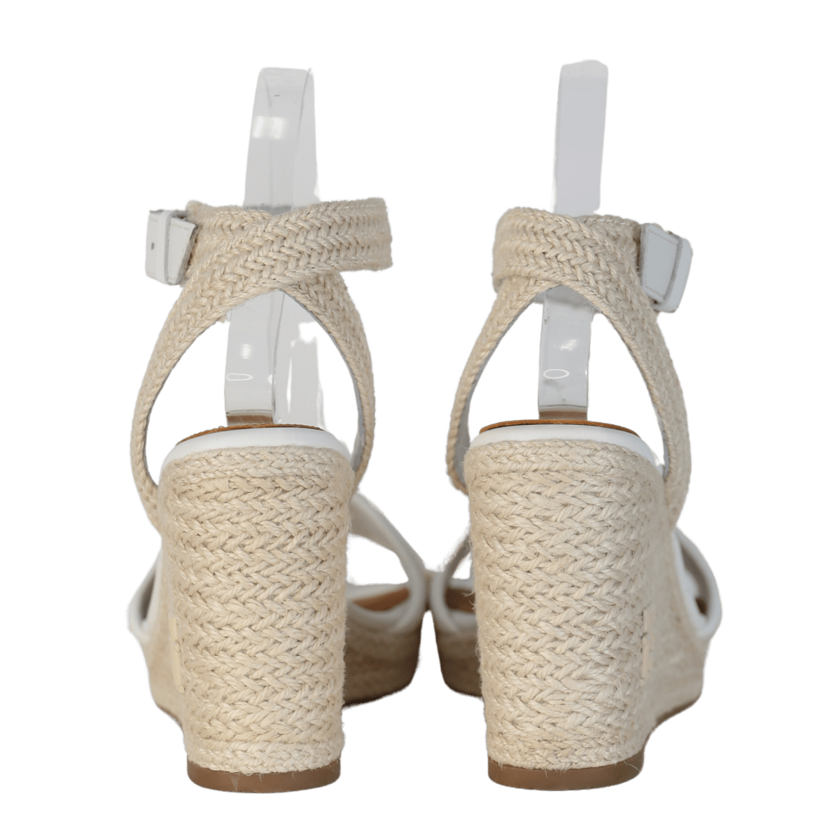 Tommy Hilfiger Nude Th Monogram Linen Rope Wedge Sandals UK 5 EU 38 👠 - Reliked