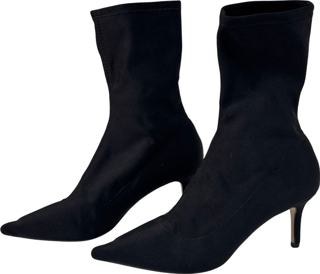 Topshop Black Kitten Heel Sock Boots UK 5 EU 38 👠 - Reliked