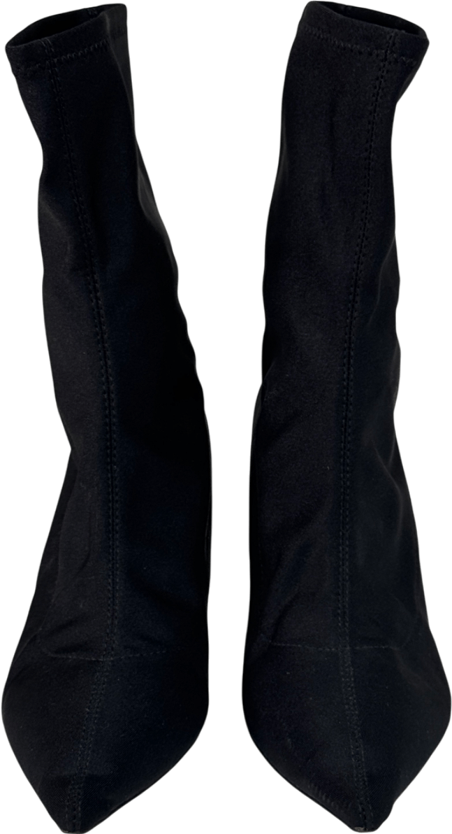 Topshop Black Kitten Heel Sock Boots UK 5 EU 38 👠 - Reliked