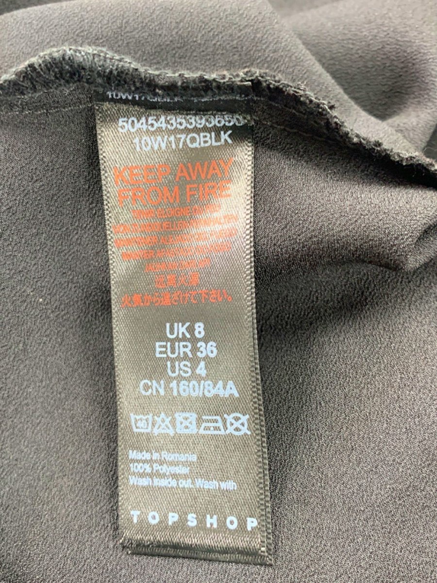 Topshop Black Slip Dress UK 8 - Reliked