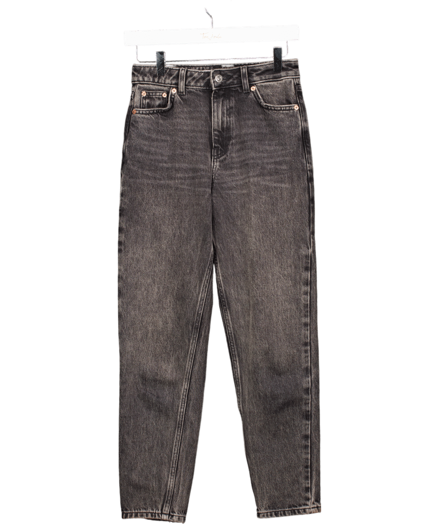 Topshop Black Wash Mom Jeans L30 W25 - Reliked