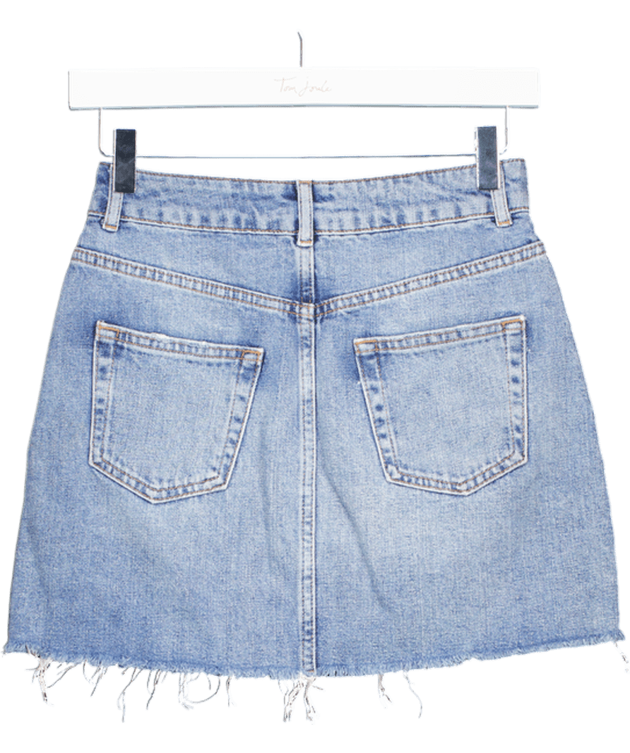 Topshop Blue Denim Mini Skirt UK 6 - Reliked