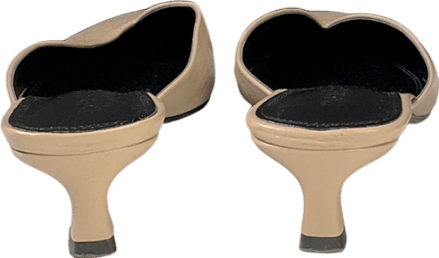 Topshop Cream Dolly Closed Toe Heels In Taupe UK 7 EU 40 👠 - Reliked