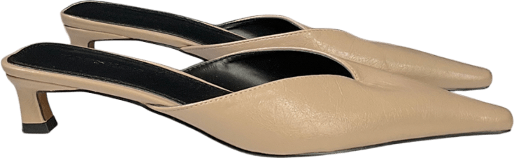 Topshop Cream Dolly Closed Toe Heels In Taupe UK 7 EU 40 👠 - Reliked