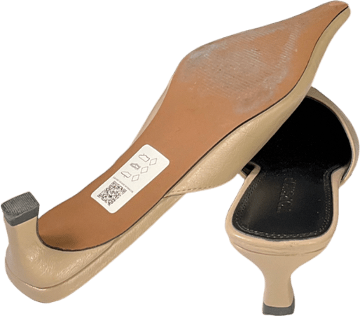 Topshop Cream Dolly Closed Toe Heels In Taupe UK 7 EU 40 👠 - Reliked