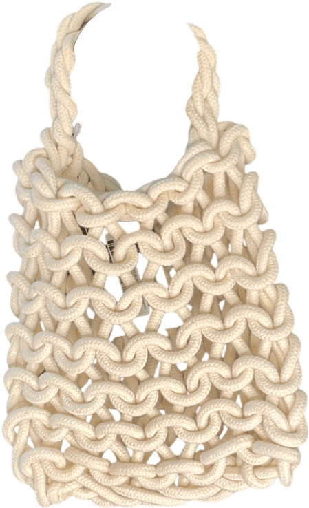 Topshop Cream Tara Rope Tote Bag - Reliked