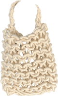 Topshop Cream Tara Rope Tote Bag - Reliked