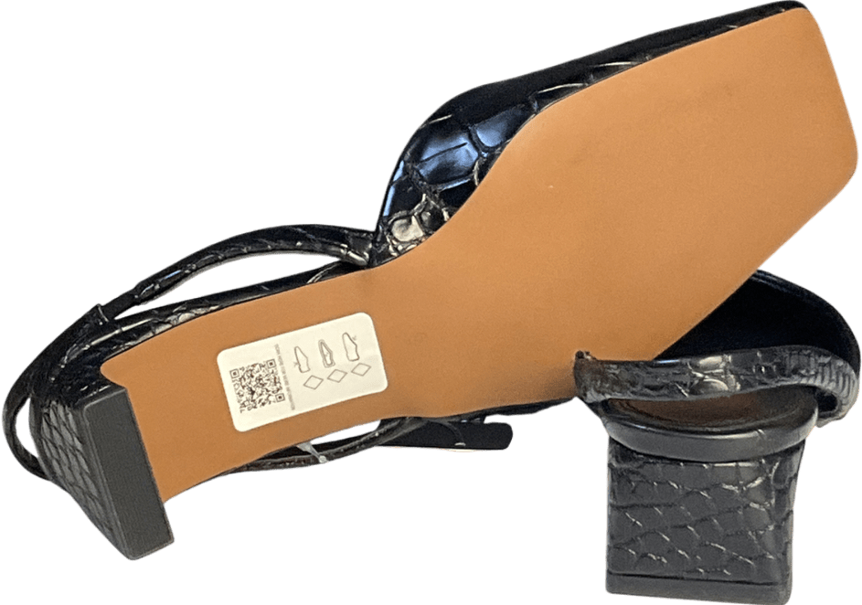 Topshop Diana Square Toe Mid Heeled Shoes In Black UK 5 EU 38 👠 - Reliked