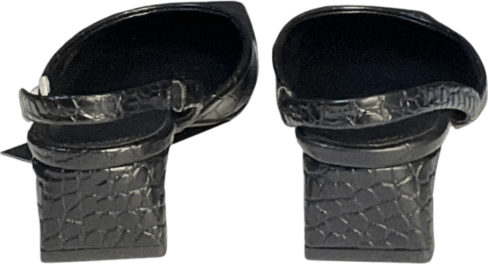 Topshop Diana Square Toe Mid Heeled Shoes In Black UK 5 EU 38 👠 - Reliked