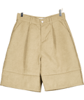 Topshop Faux Suede Bermuda Short In Light Beige UK 6 - Reliked