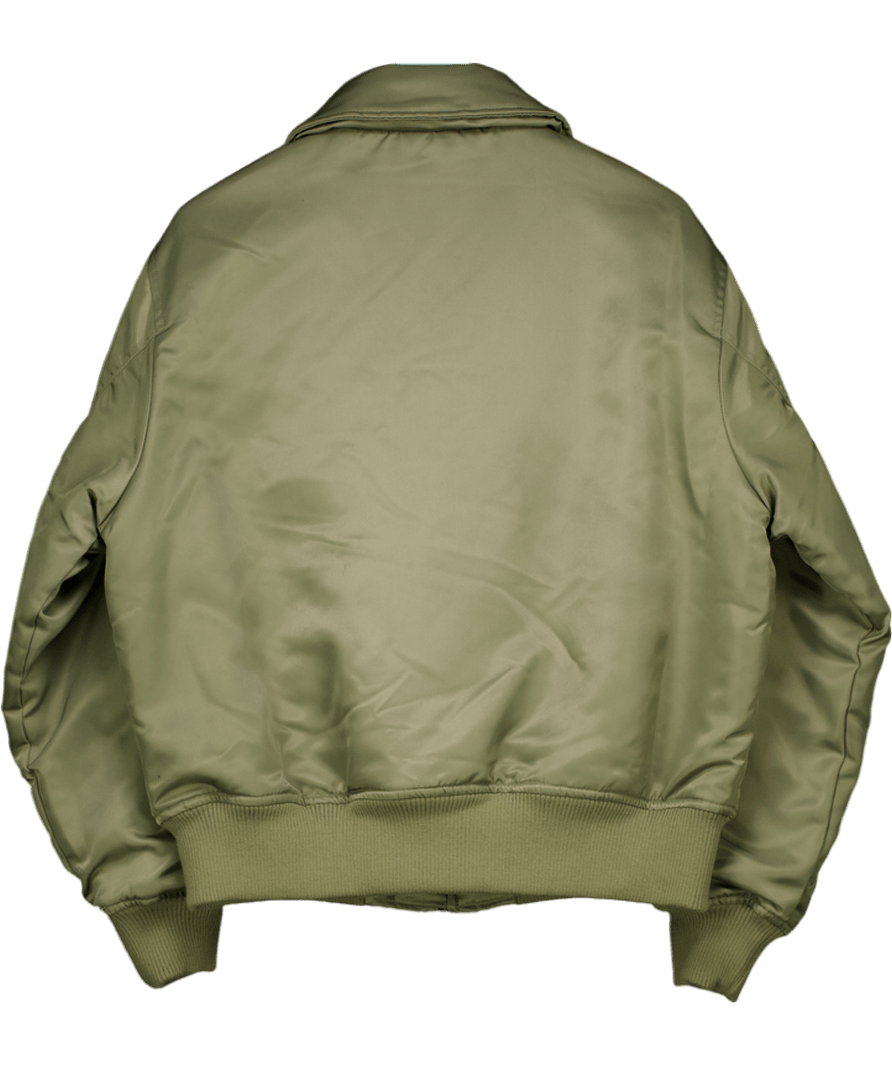 Topshop Green Bomber Puffer Jacket In Khaki UK S - Reliked