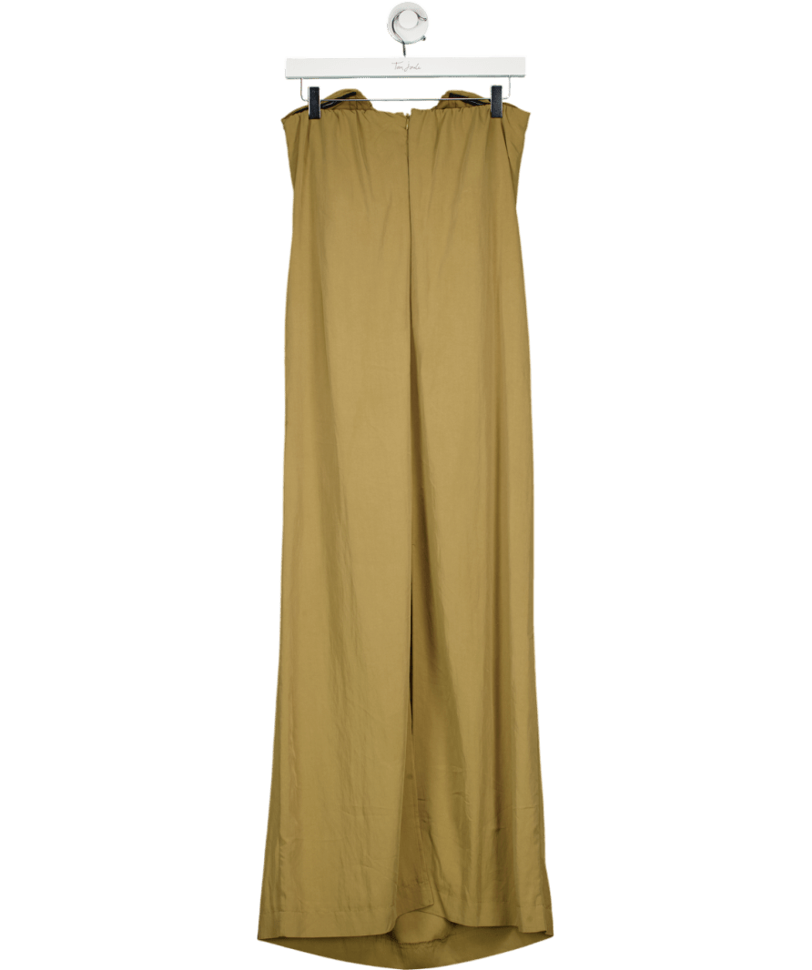 Topshop Green Structured Bodice Bandeau Dress UK 8 - Reliked