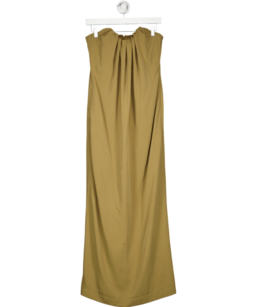 Topshop Green Structured Bodice Bandeau Dress UK 8 - Reliked