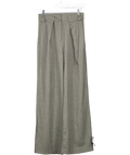 Topshop Grey Pleated Waistband Herringbone Trouser UK 6 - Reliked
