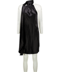 Topshop Halterneck Scarf Detail Mini Dress In Black UK 10 - Reliked