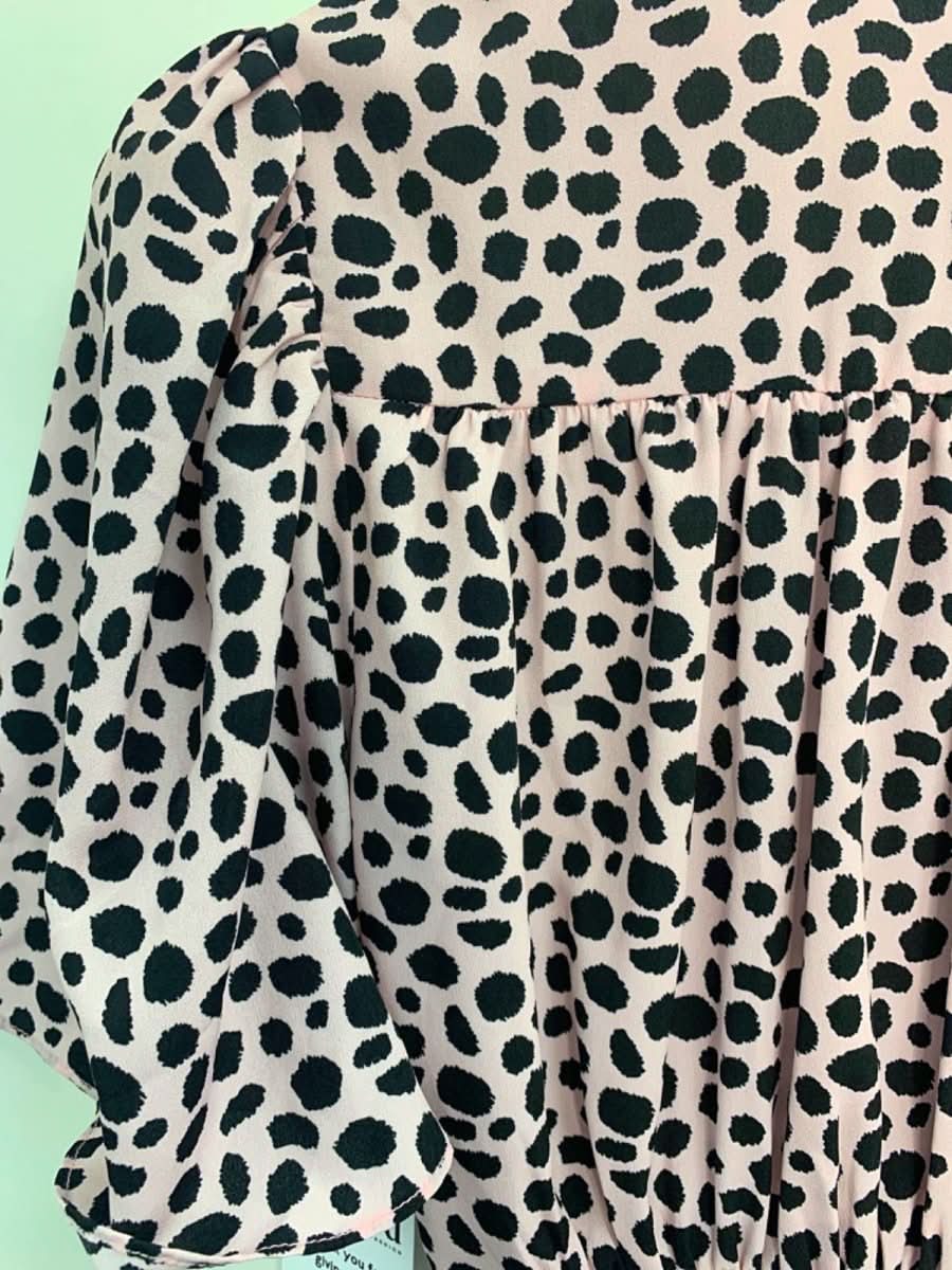 Topshop Pink Leopard Print Midi Dress UK 10 - Reliked