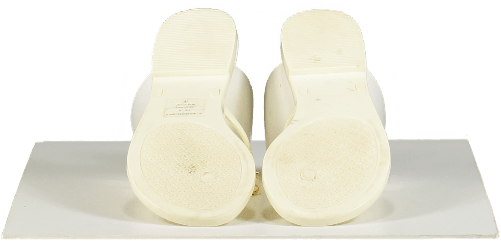 Tory Burch Cream Jelly Logo Sandals UK 7 EU 40 👠 - Reliked