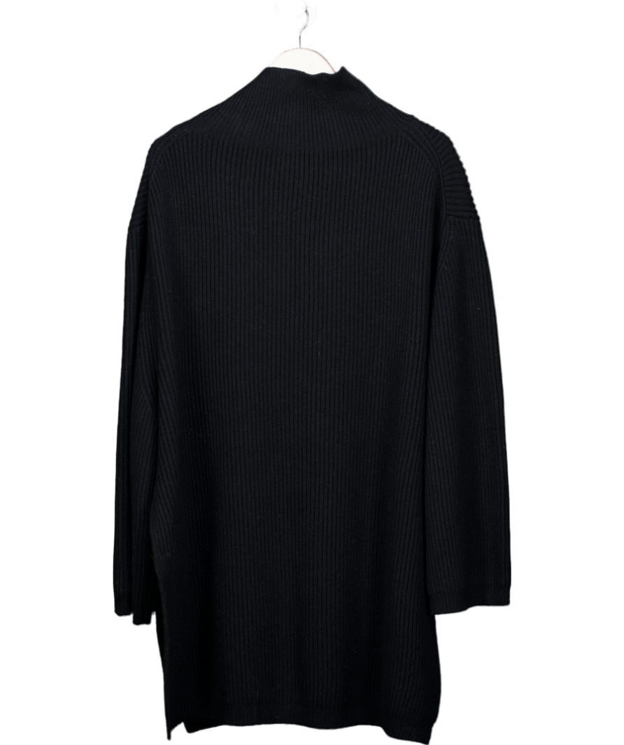 Totême Fisherman Black Half - zip Wool - blend Jumper UK S - Reliked
