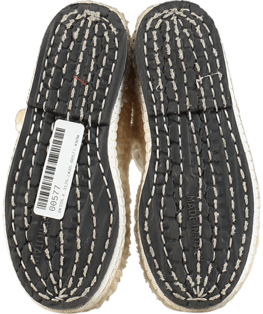 TOUJOURS Paris Cream Borg Mary - jane Flats UK 9.5 EU 27 👼 - Reliked