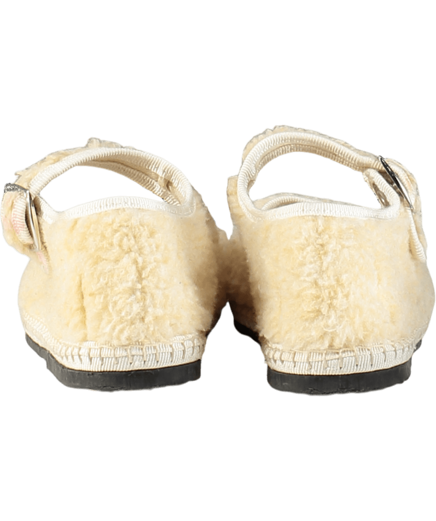 TOUJOURS Paris Cream Borg Mary - jane Flats UK 9.5 EU 27 👼 - Reliked