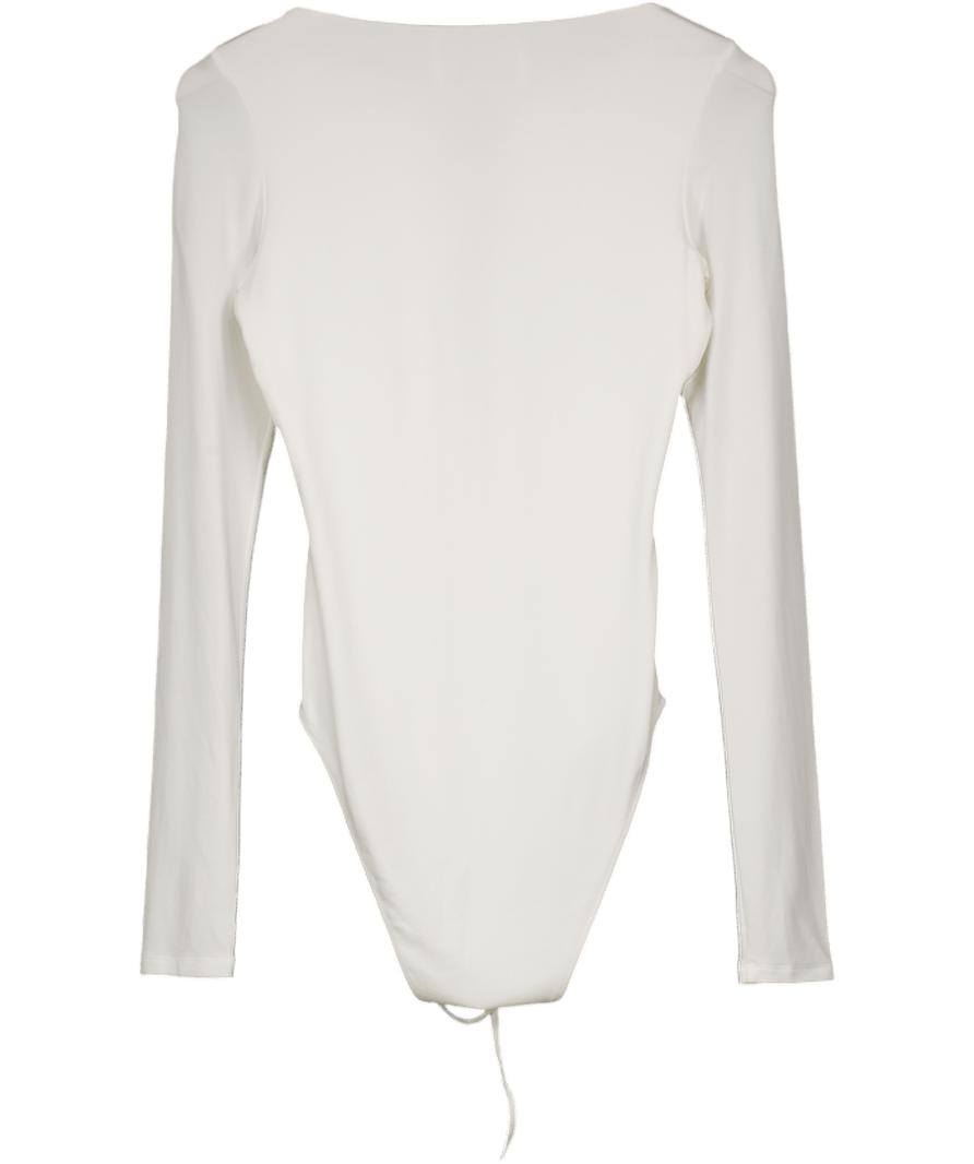 TOVE Jennifer Tie Front Bodysuit White Fr36 UK 8 - Reliked