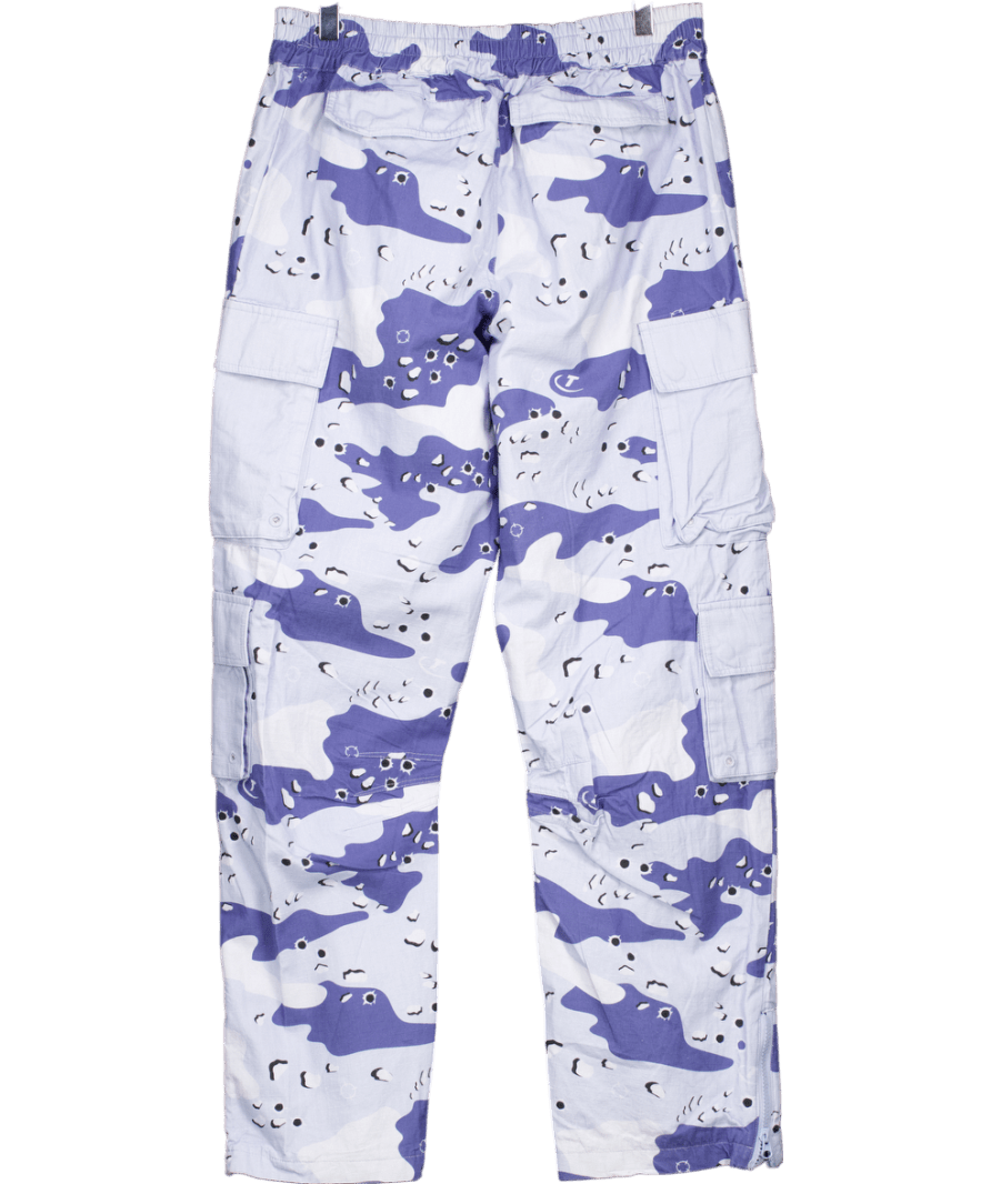 Trapstar Blue Hyperdrive Camo Cargo Trousers UK S - Reliked