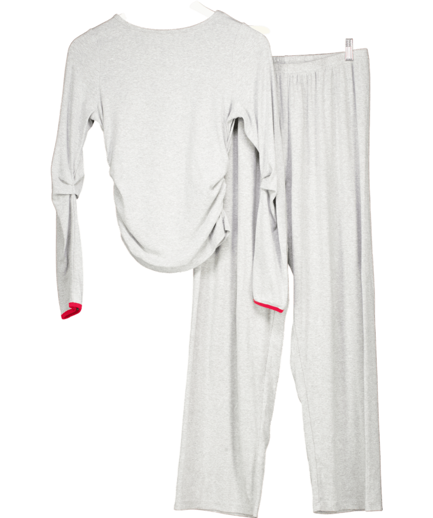 Treats Grey Ribbed Top And Trousers Set UK S - Reliked