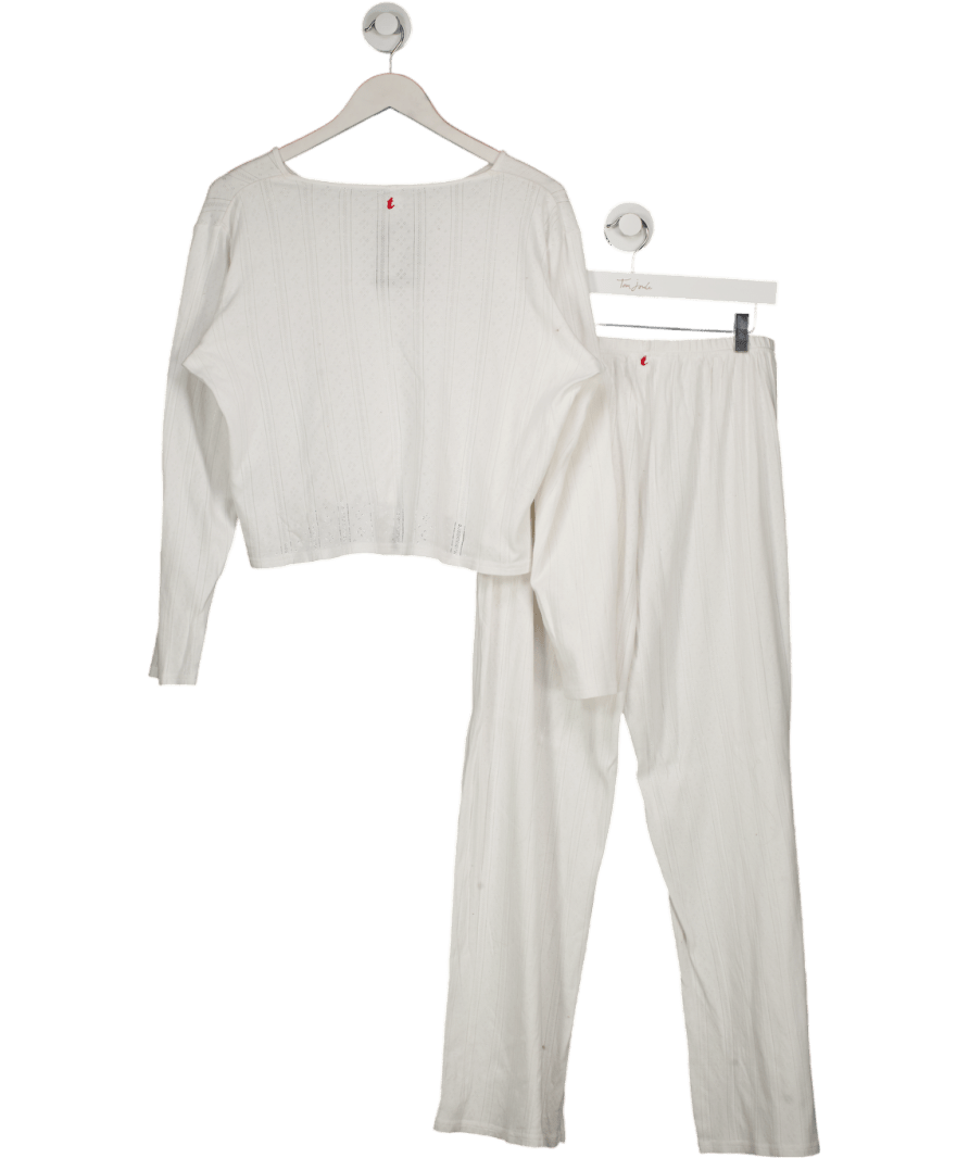 Treats White Pointelle Pyjama Set UK L - Reliked