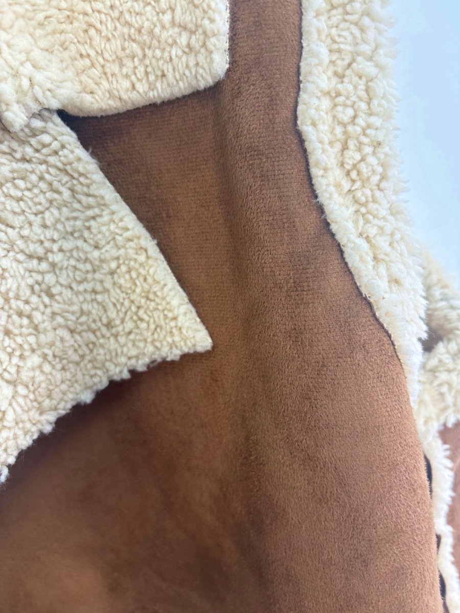 Trendyol Brown Shearling Vest UK L - Reliked