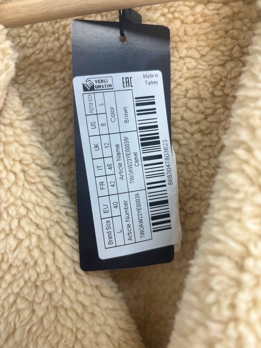 Trendyol Brown Shearling Vest UK L - Reliked