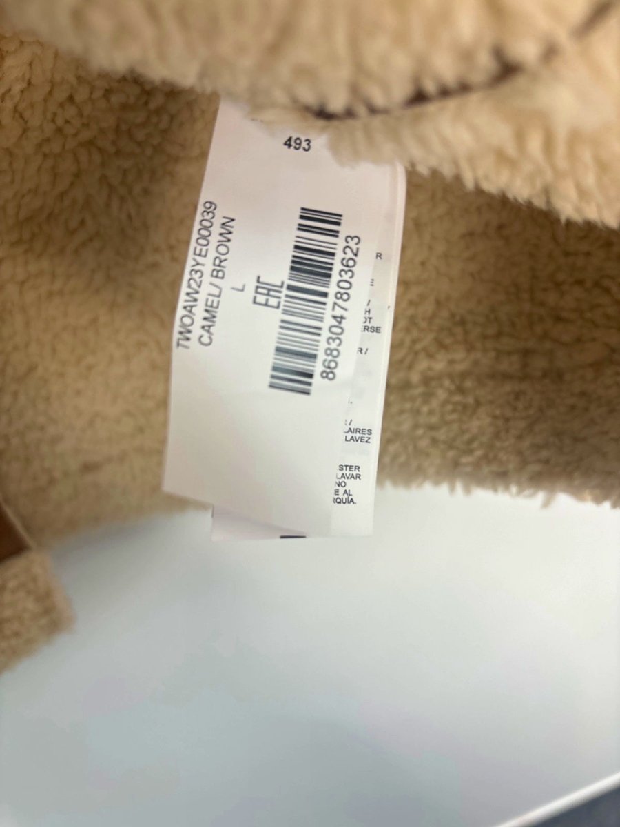 Trendyol Brown Shearling Vest UK L - Reliked