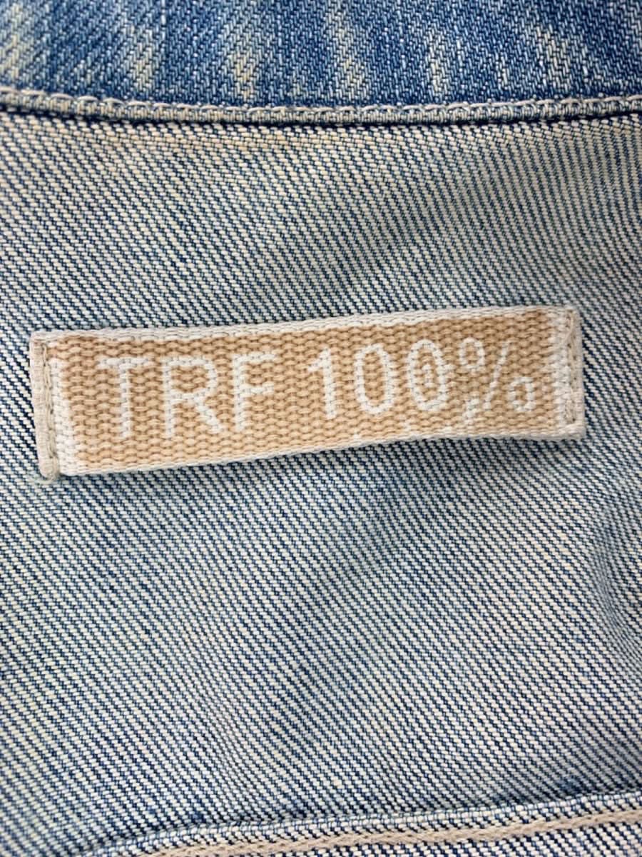 TRF Light Blue Embroidered Denim Jacket M - Reliked