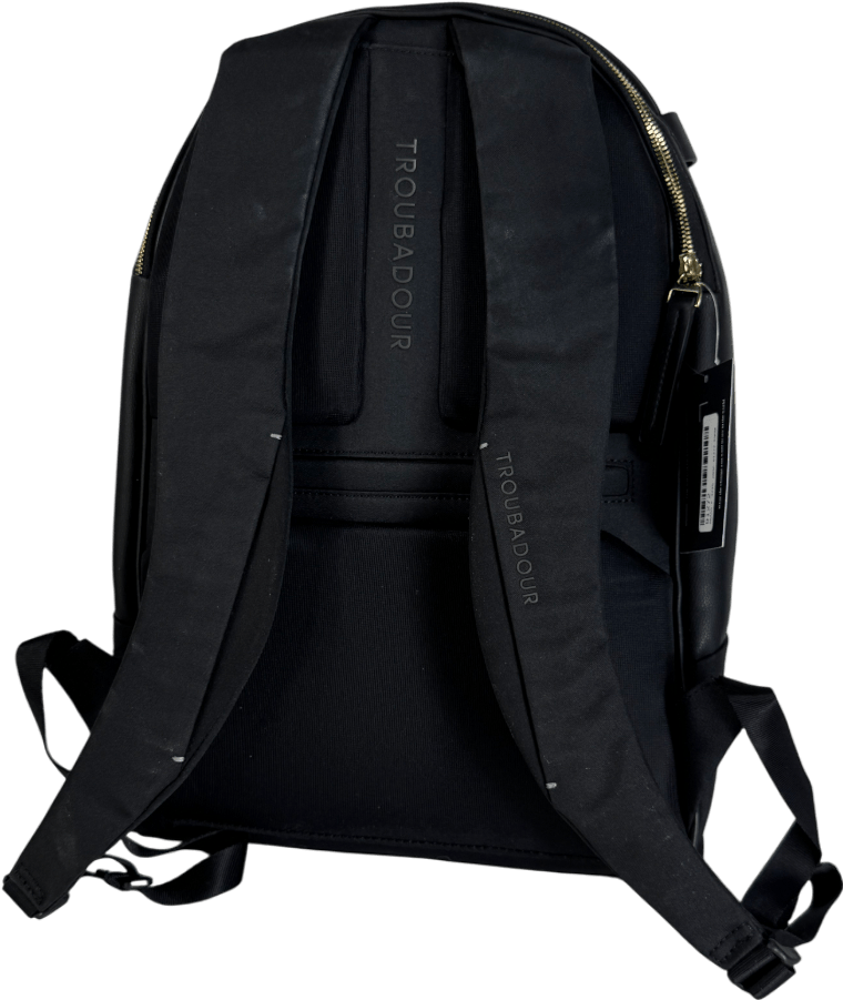 Troubadour Momentum Ergonomic Waterproof Backpack Black / Gold Hardware - Reliked