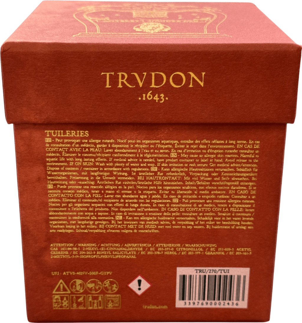 Trudon 1643 Tuileries Scented Candle 270g - Reliked