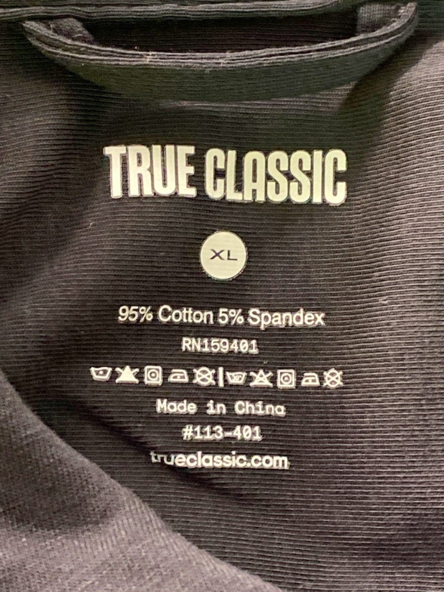 True Classic Black Long Sleeve Shirt XL - Reliked