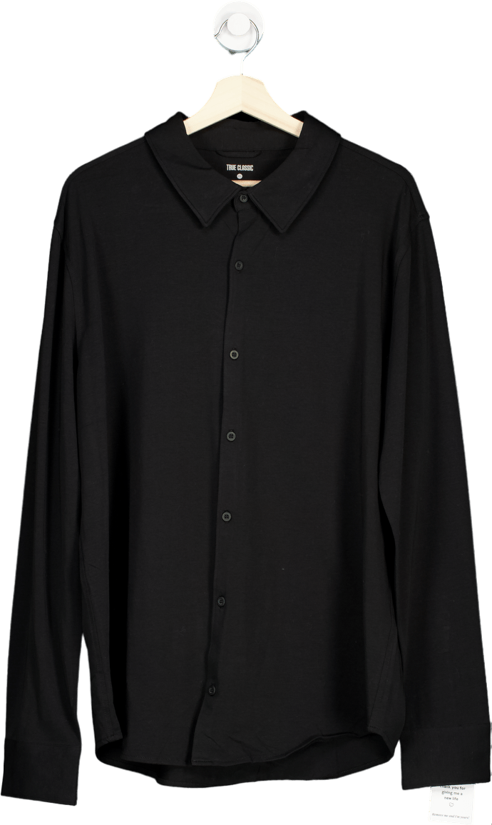 True Classic Black Long Sleeve Shirt XL - Reliked
