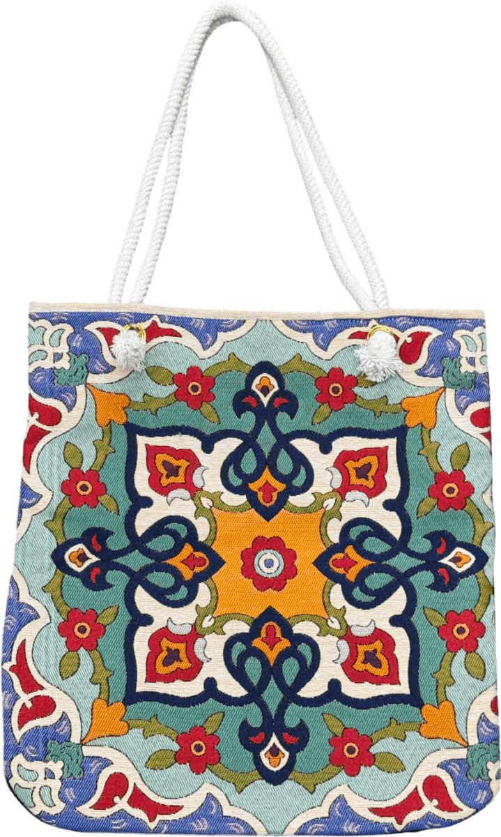 Turkish Tulip Handmade Shoulder Tote Bag - Reliked