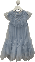 TUTU DU MONDE Baby Blue Embellished Tulle Skirt Dress 4 - 5 Years - Reliked