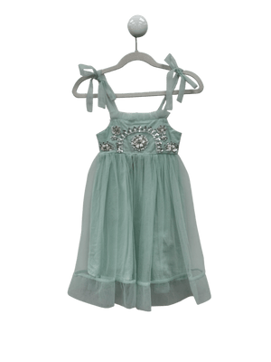 TUTU DU MONDE Mint Green Embellished Tulle Skirt Dress 2 - 3Years