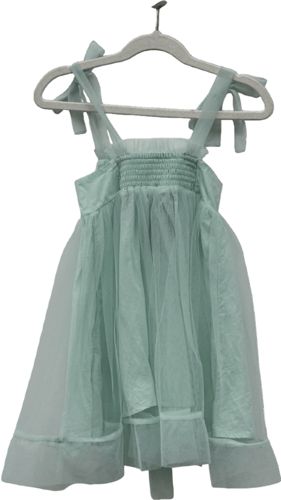 TUTU DU MONDE Mint Green Embellished Tulle Skirt Dress 4 Years - Reliked