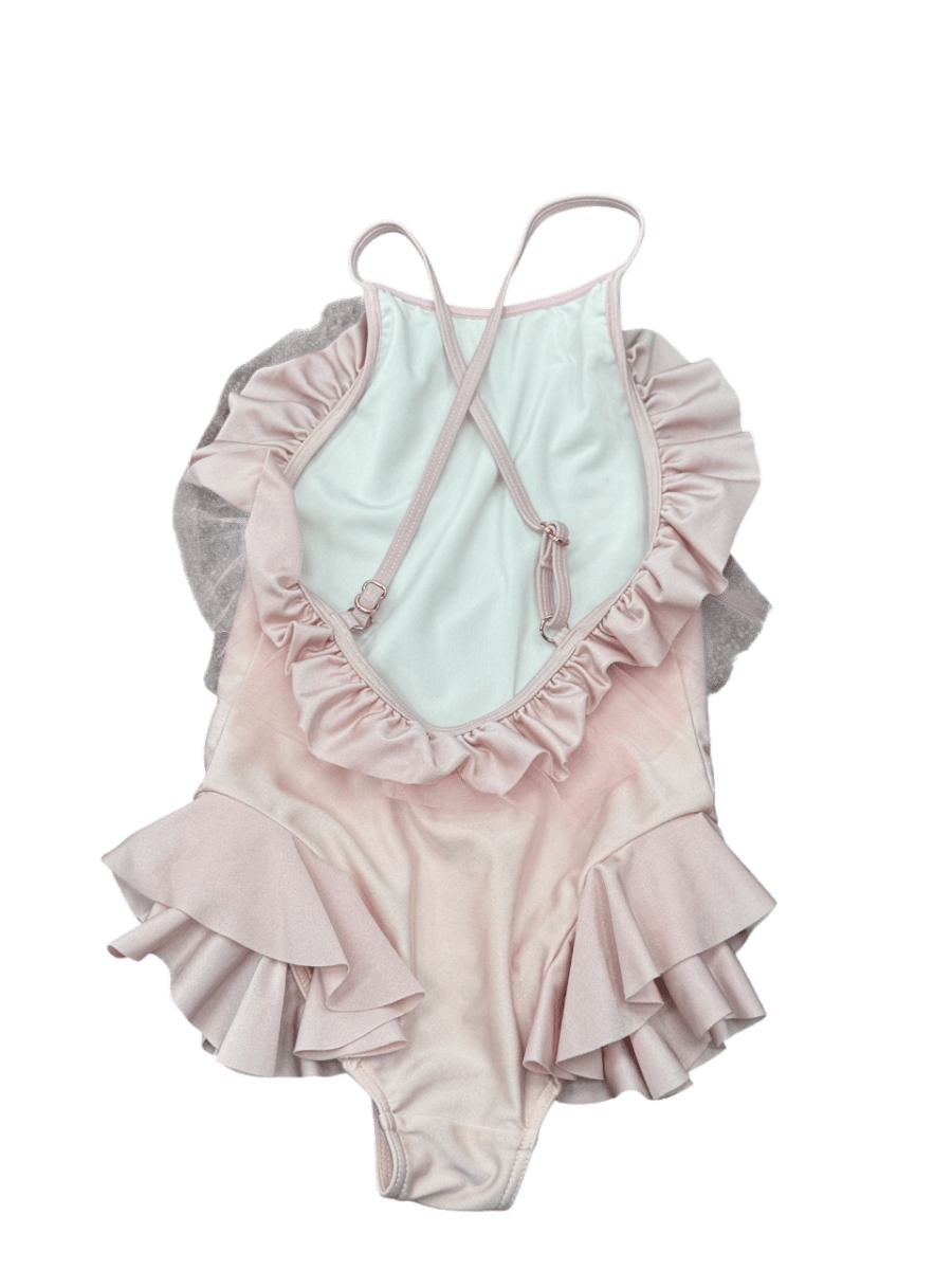 TUTU DU MONDE Pink Ruffle Tulle Swimsuit 4 - 5 Years - Reliked