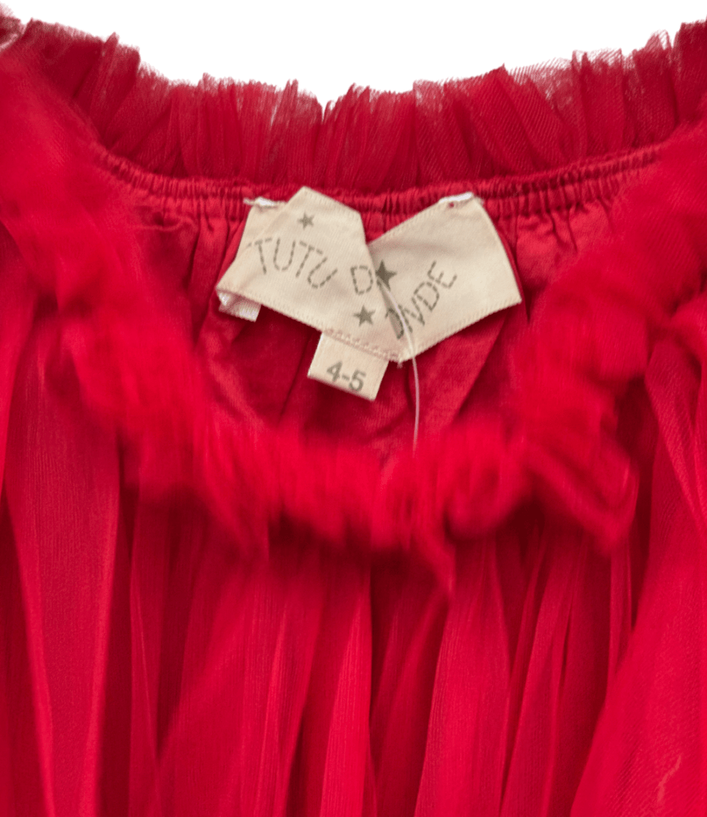 TUTU DU MONDE Red Tulle Layered Party Dress 4 - 5 Years - Reliked