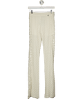 TWINSET MILANO Cream Crochet Knit Trousers UK S - Reliked