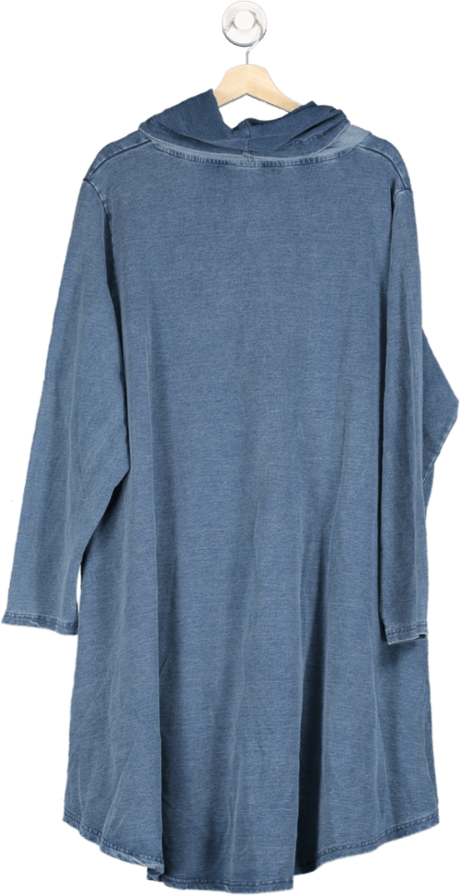 Ulla Popken Blue Vintage Look Long Pullover UK 24 - 26 - Reliked