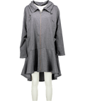 Ulla Popken Grey Peplum Detail Zip Jersey Jacket UK 20 / 22 - Reliked