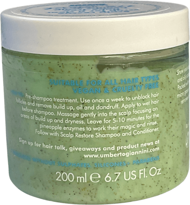 Umberto Giannini Scalp Scrub Exfoliating Anti Dandruff Scrub 200ml - Reliked