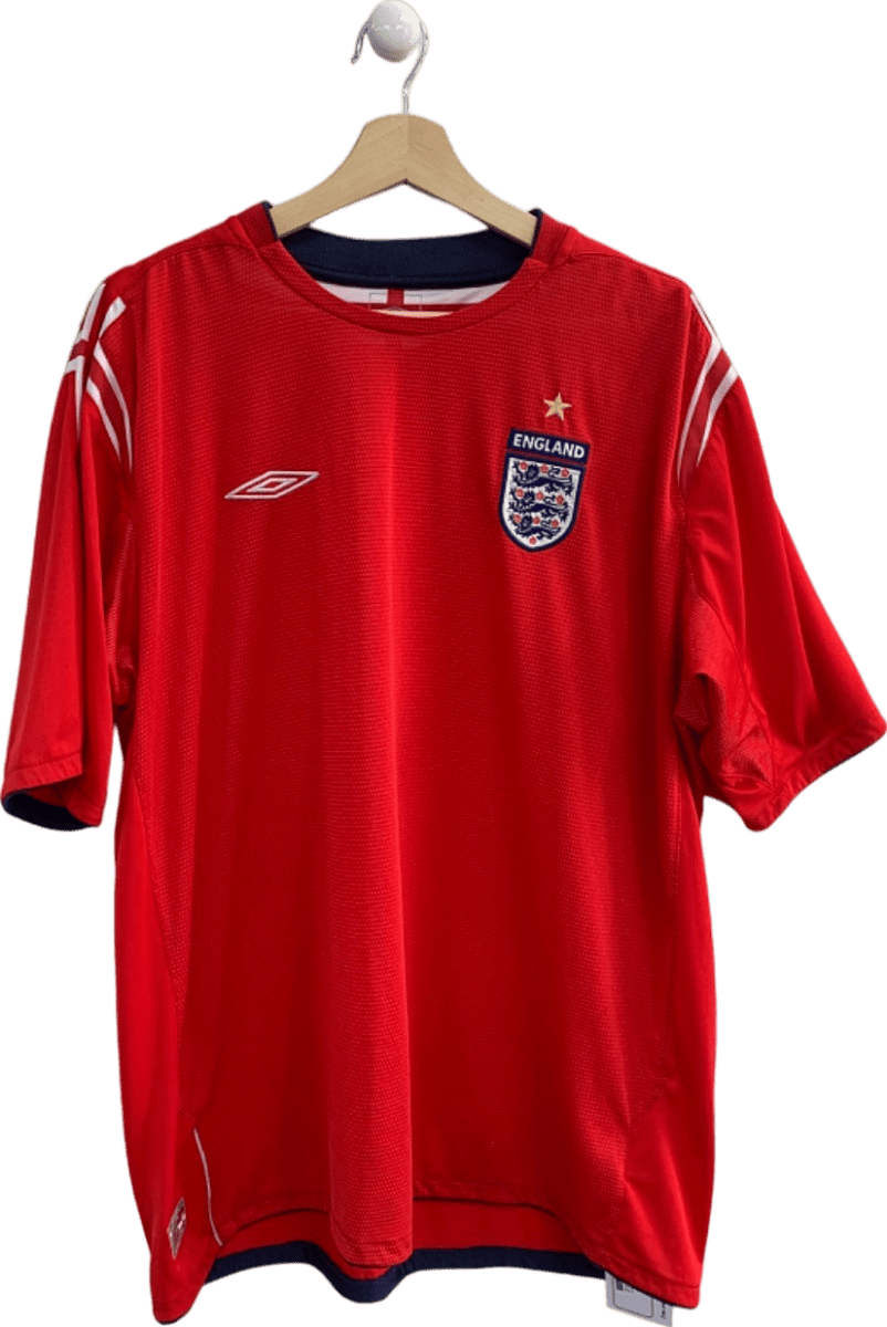 Umbro Red England Football Shirt XXL - Reliked